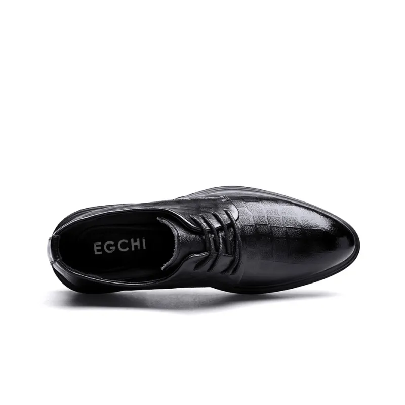 EGCHI Dress Shoes Men Mid Top Black-2