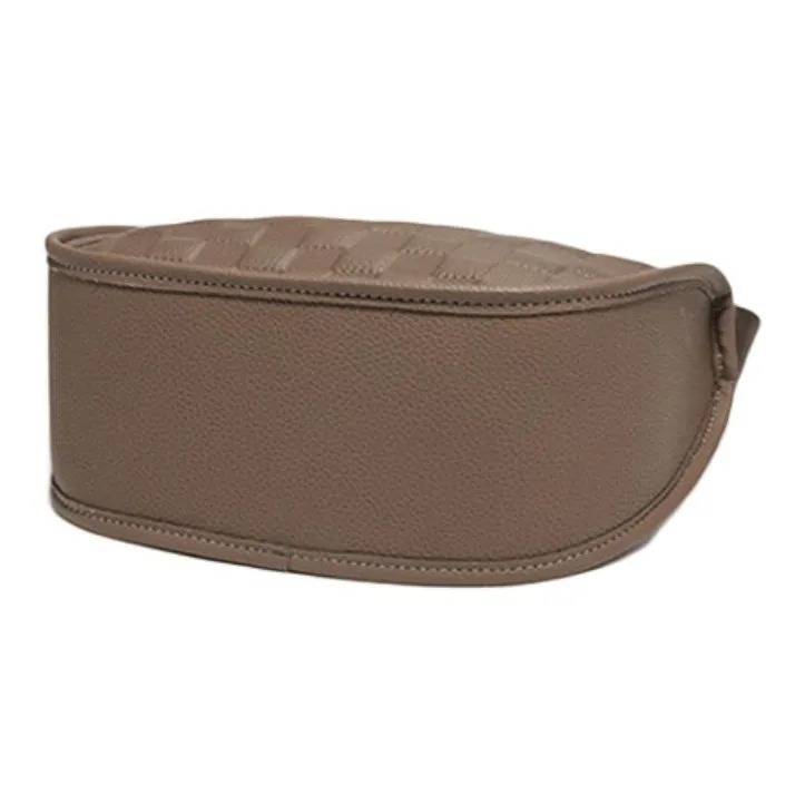 FOXER Cow Leather With Synthetic Leather Shoulder Bag, Crossbody Bag Trumpets Women's Coffee-5