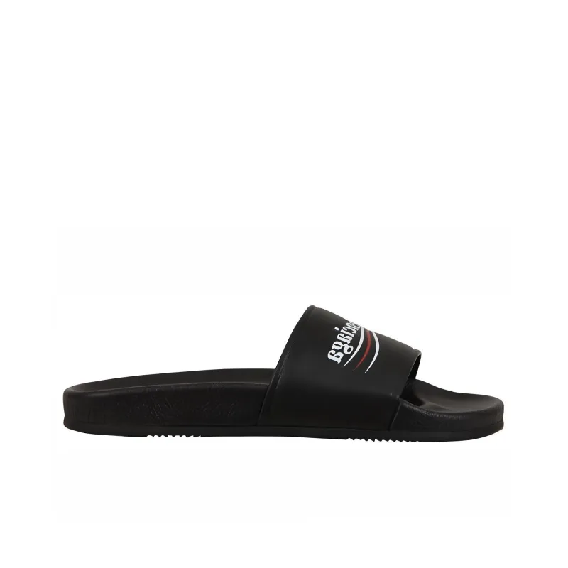 Balenciaga Wave Logo Slippers Sandals Black Women's-1
