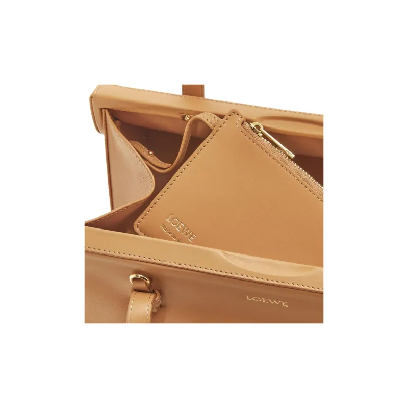 LOEWE Silk Calfskin Shoulder Bag, Crossbody Bag, Handbag Small Size Women's Warm Desert-6