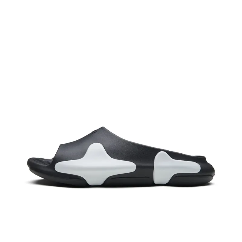 EQLZ EQUALIZER Oasis Quiet Abrasion Resistant Slide Slippers Unisex Black/White-0