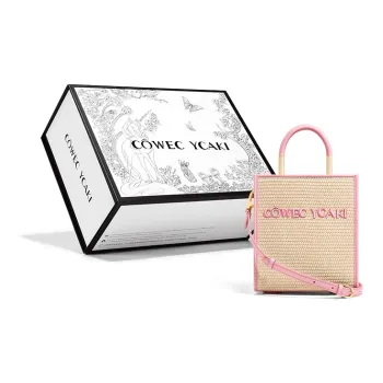 COWEC YCAKI Fabric Baguette Bag Shoulder Bag Crossbody Bag Handbag Medium Size Women's Cherry Blossom Pink
