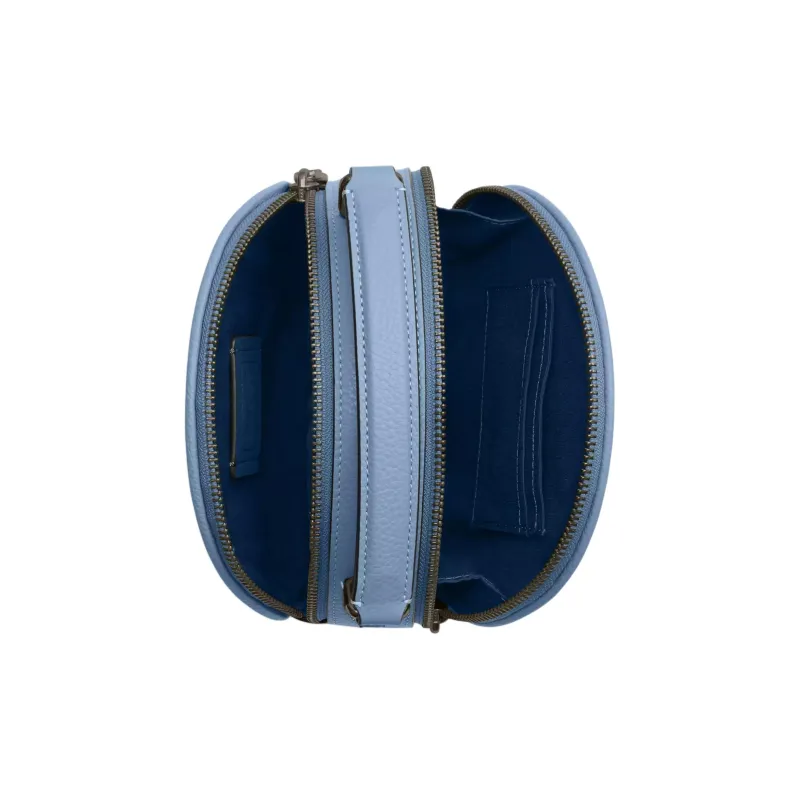 COACH Canteen Leather Handbag, Shoulder Bag, Crossbody Bag Small Size Women's Bronze With Cornflower Blue-2