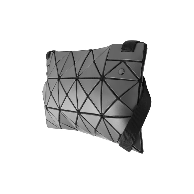 ISSEY MIYAKE Matte Small Square Bag Shoulder Bag, Crossbody Bag Unisex Charcoal Gray-1