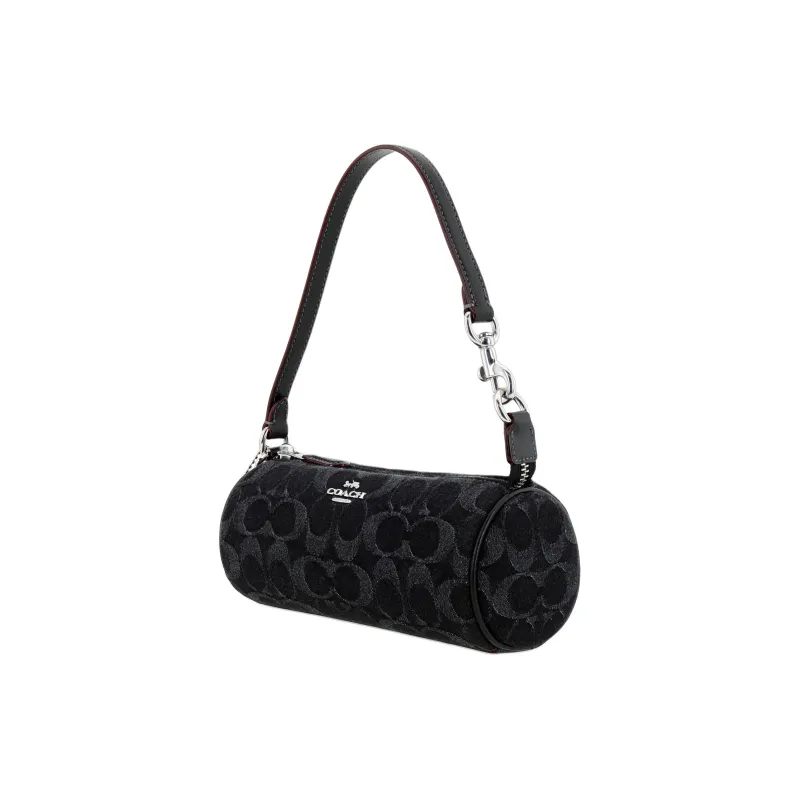 COACH Nolita Iconic Denim Smooth Leather One Shoulder Handbags Small Size Women's Black-1