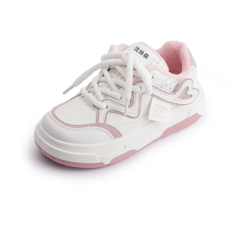 Shen Linsen Thermal Abrasion Resistant Slip Resistant Low Top Skateboard Shoes Women's Beige Pink-2