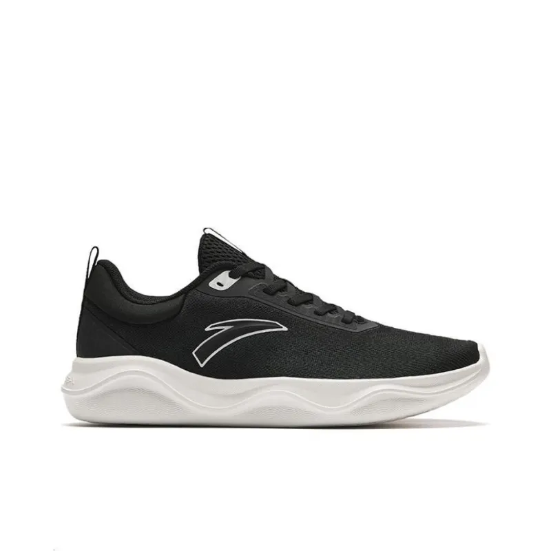 Anta Abrasion Resistant Breathable Low Top Training Shoes Men's Black White-1