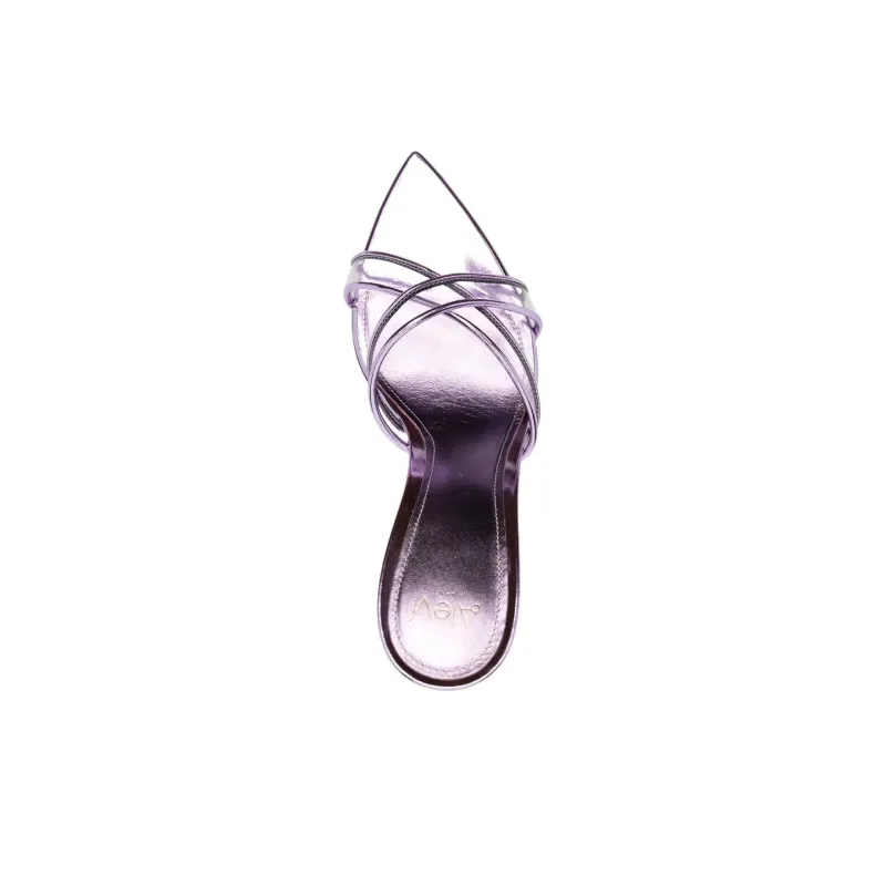 Alevì Metallic-finish Slip-on Mules-4