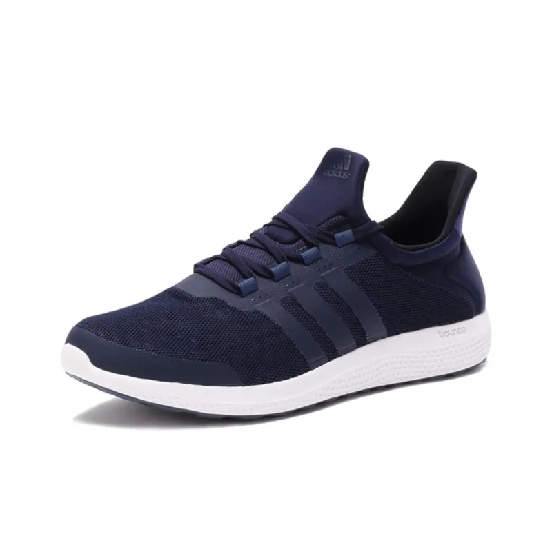 Adidas Bounce Cushioning Wear Resistant Low Top Running Shoes Men's Dark Blue-3