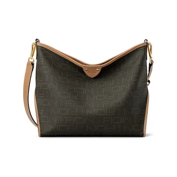 FION Artificial Leather Crossbody Bag Women's Coffee & Camel