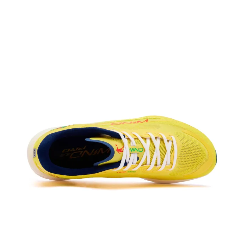 QIAODAN Strong Winds 2.0 PRO Running Shoes Men Low Top Sunlight Yellow/Midnight Blue-3