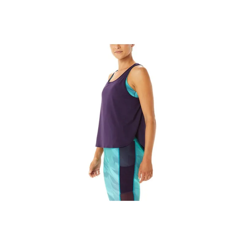 Asics Side Slit Sleeveless Top Tank Tops Women's Purple-2