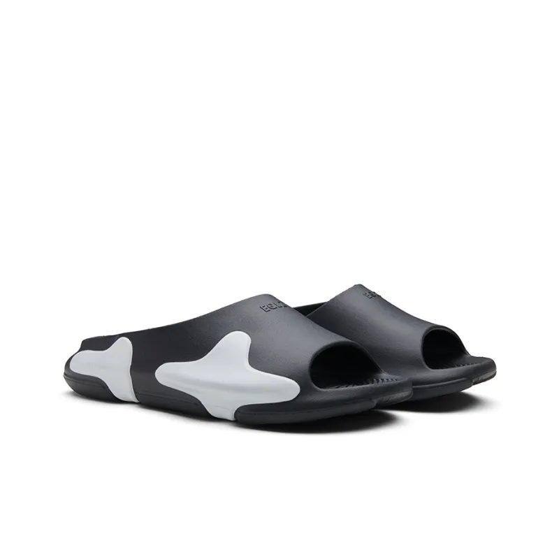 EQLZ EQUALIZER Oasis Quiet Abrasion Resistant Slide Slippers Unisex Black/White-2