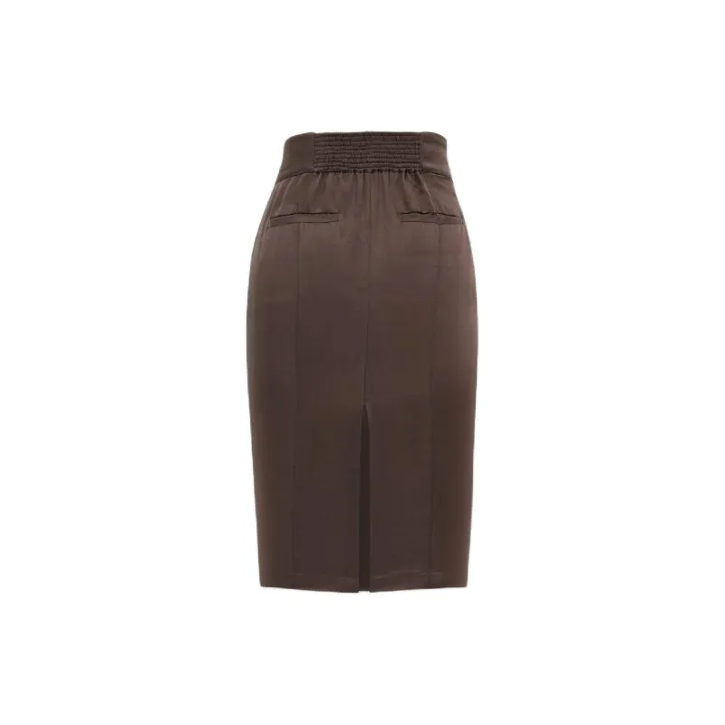 SAINT LAURENT Button Detailed Pencil Skirt-1