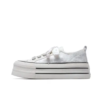 KEJIANNI Anti Slip And Wear Resistant Lightweight Height Increasing Low Top Canvas Shoes Women's