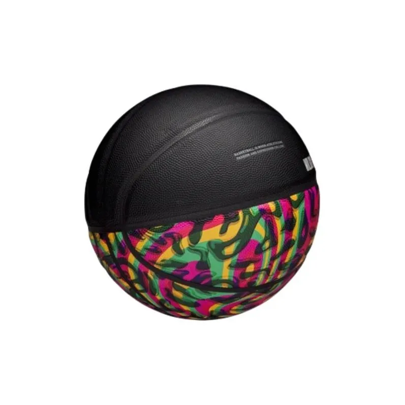 Wilson Synthetic Leather Basketball Black Multicolor Size 7 Ball Training-2