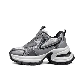 Craftsman Gang Cushioned Anti Slip Wear Resistant Lightweight Height Increasing Low Top Chunky Sneakers Women's