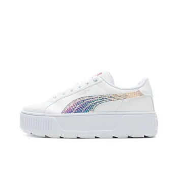 PUMA Karmen Exotics Anti Slip Wear Resistant Low Top Skateboard Shoes Women's White Pink