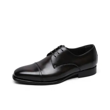 GOLDLION Dress Shoes Men's Dark Coffee