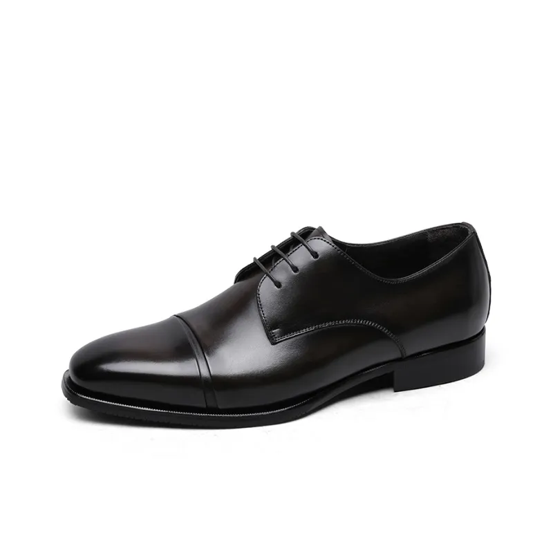 GOLDLION Dress Shoes Men's Dark Coffee-0