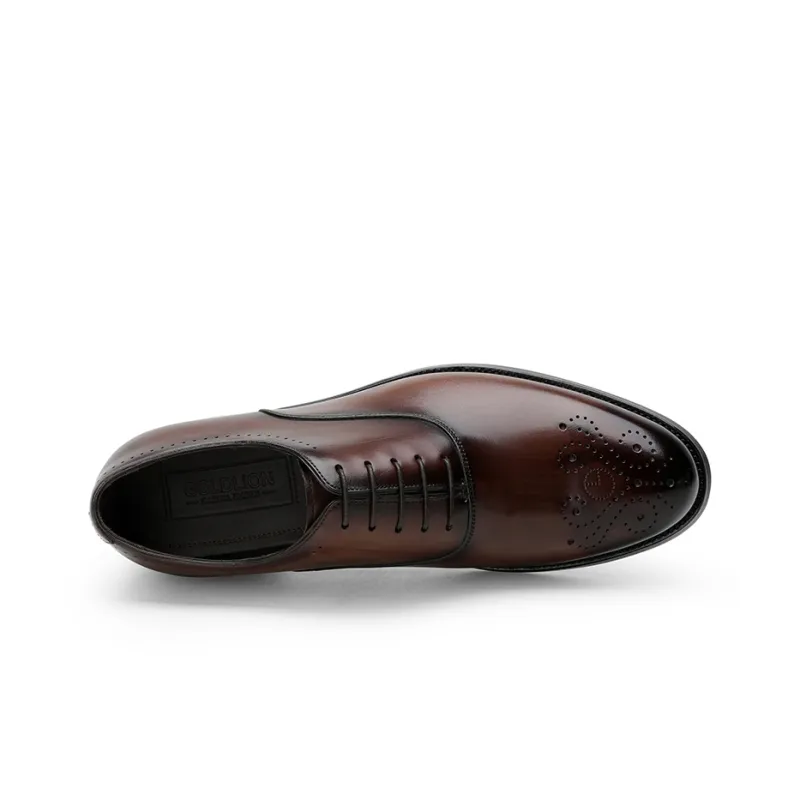 GOLDLION Dress Shoes Men Low Top Black, Gray, Brown-5