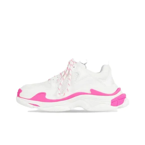 Balenciaga Casual Shoes Men Low-Top Pink/White