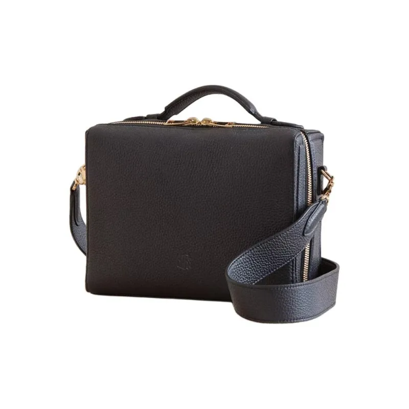 MARK CROSS Grained Calfskin Handbag Shoulder Bag Crossbody Bag Women's Black-1