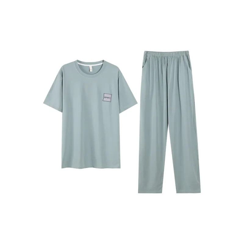 CHUDUAN Ice Silk Pajama Set Men's-0