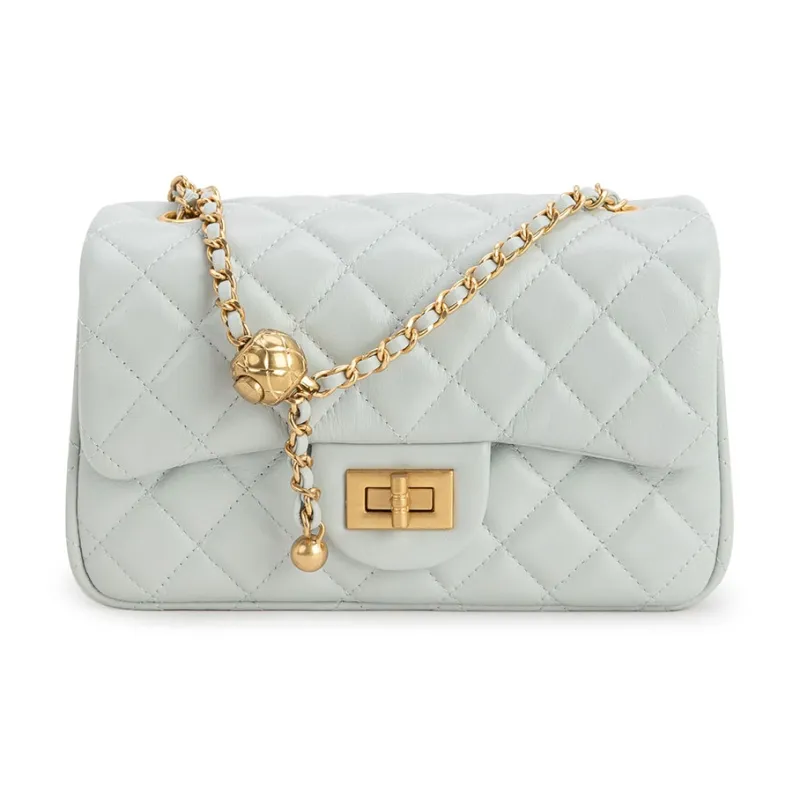 VENOF Chanel Inspired Crossbody Bag, Shoulder Bag, Trumpets Women's Black/White/Blue-17