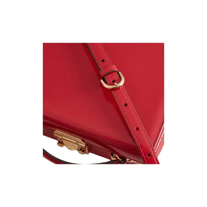 MARK CROSS Calfskin Handbag Shoulder Bag Crossbody Bag Women's Red-4