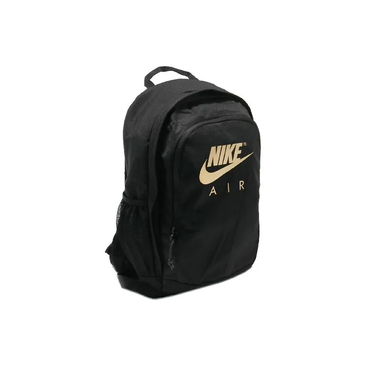 Nike Polyester Backpack Regular Unisex Black Gold-2