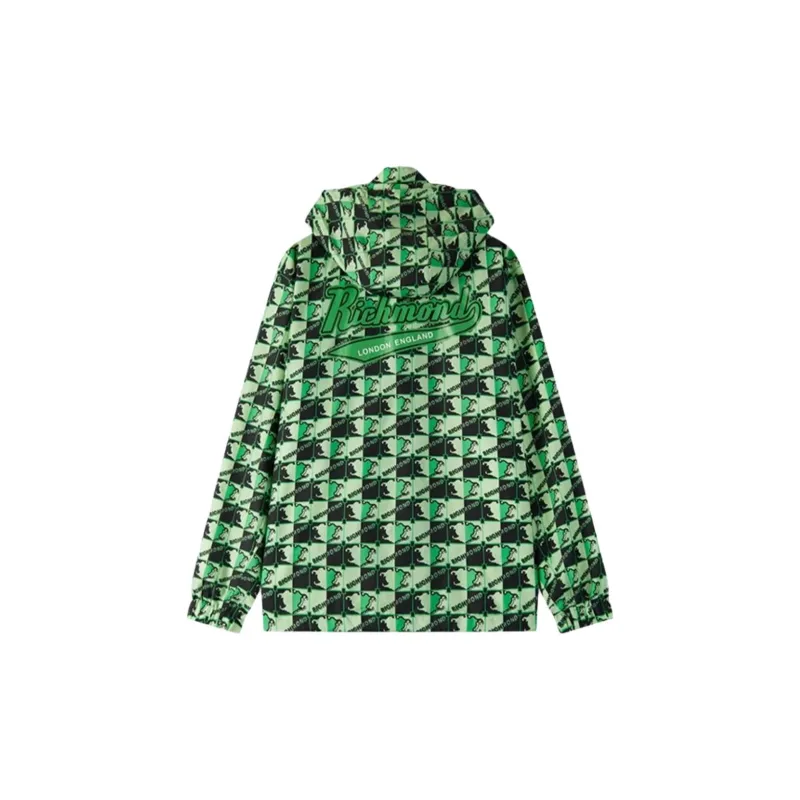 JOHN RICHMOND SS24 Jackets Coats Men's Light Green Letters-1