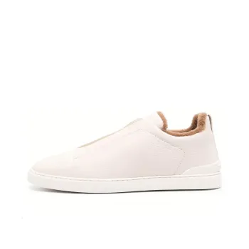 Zegna Triple Stitch Leather Sneakers