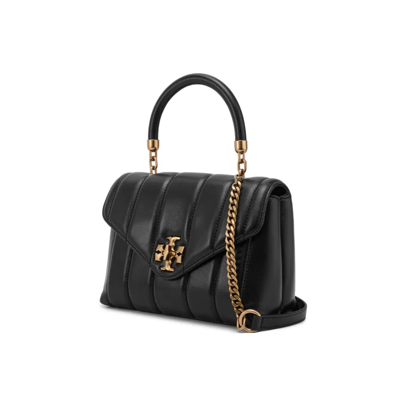 TORY BURCH Kira Leather Shoulder Bag, Crossbody Bag, Handbag Trumpets Women's Black-1
