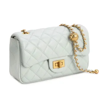 VENOF Chanel Inspired Crossbody Bag, Shoulder Bag, Trumpets Women's Black/White/Blue