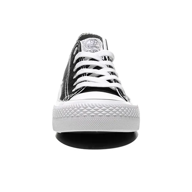 WARRIOR Canvas Shoes Unisex Low Top Black/White-2