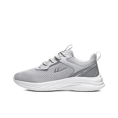 WARRIOR Cloud Sail Series Running Shoes Men Low-Top Gray/Black/White Pink