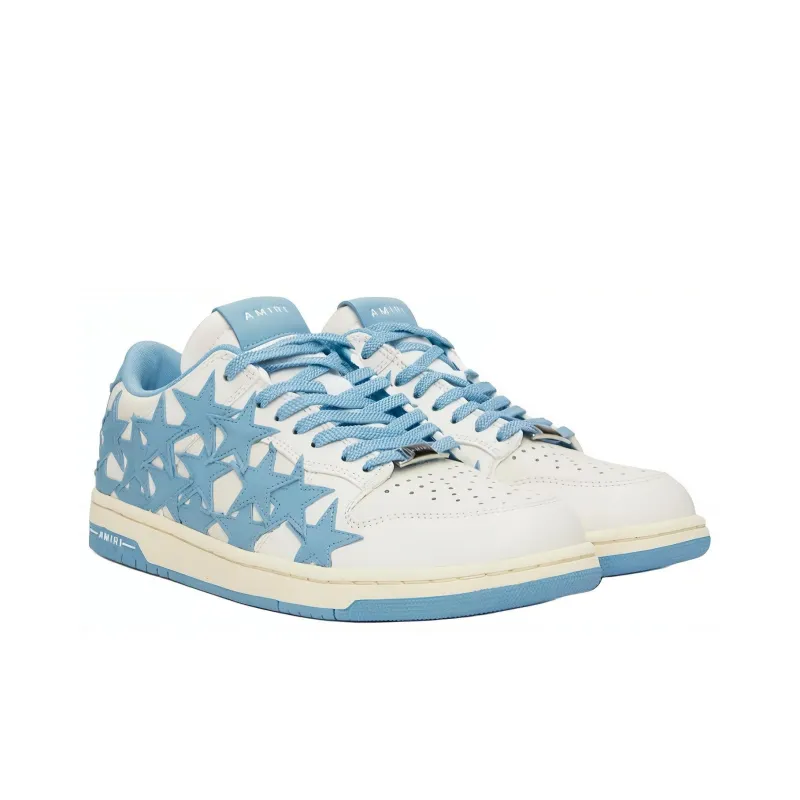AMIRI Stars Low Top White Blue-2