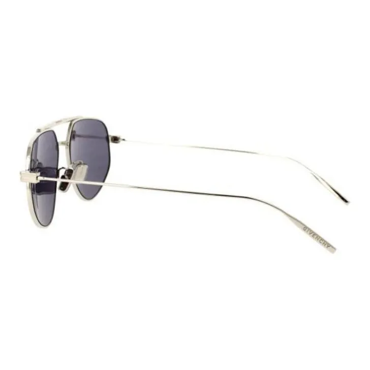 GIVENCHY Metal Aviator Sunglasses Women's Silver-2