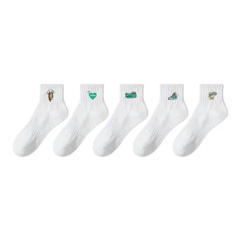 COTTON CHEESE Mid Calf Socks Men's 5 Pack