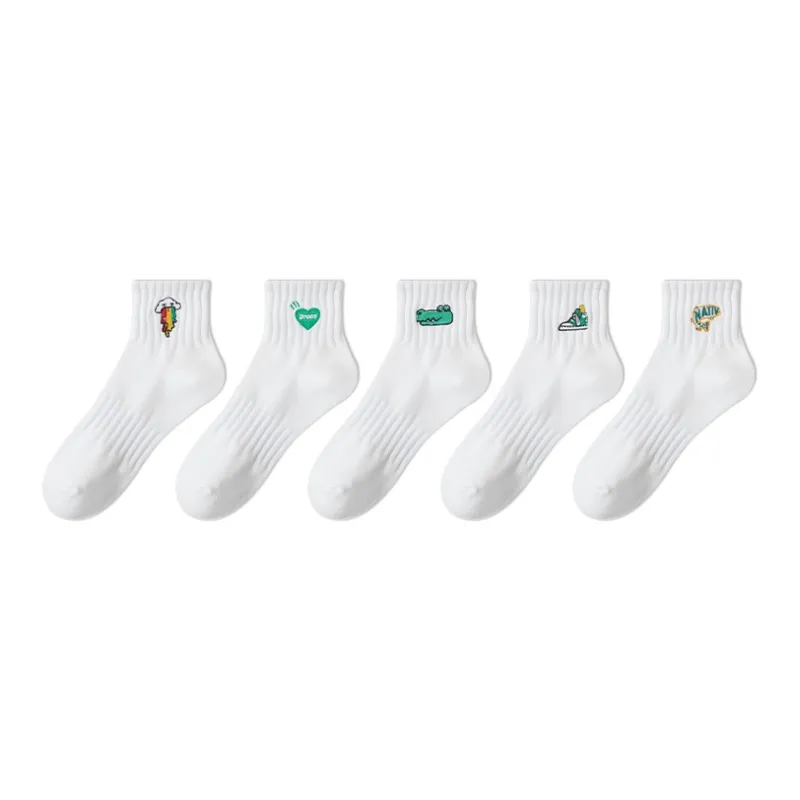 COTTON CHEESE Mid Calf Socks Men's 5 Pack-0