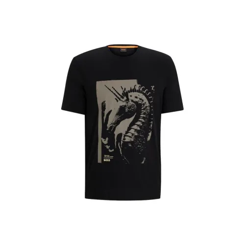 HUGO BOSS Logo-print Cotton T-shirt Black