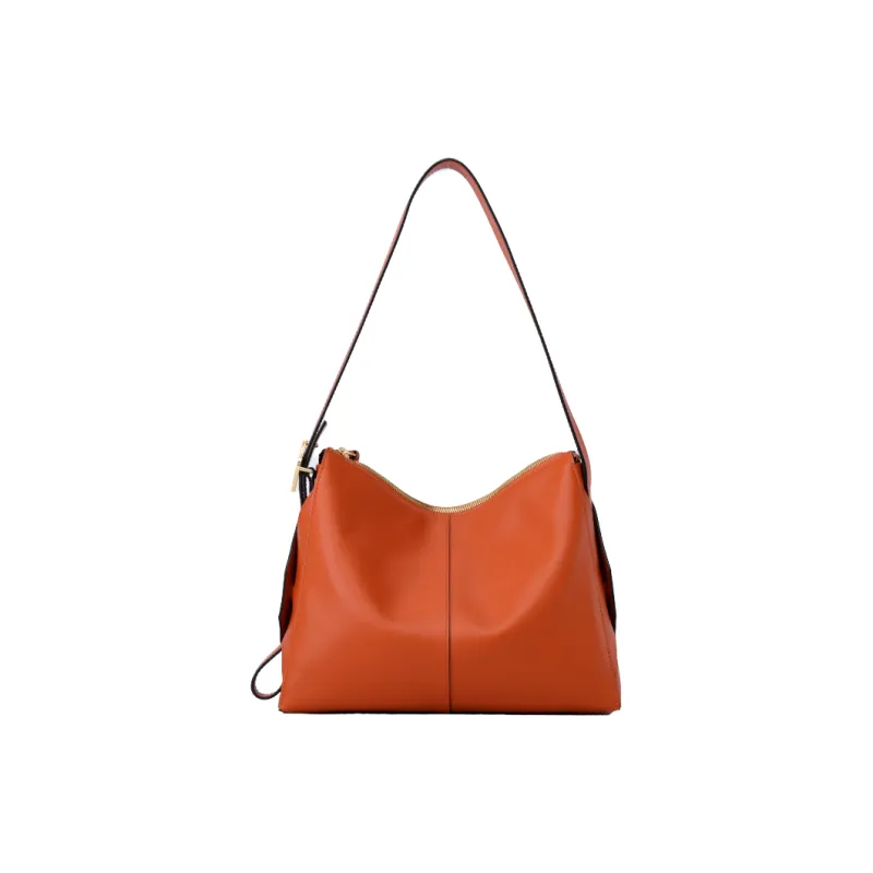FION Imperial Kiln Blue And White Porcelain, Collaboration Leather Underarm Shoulder Bag Women's White-1