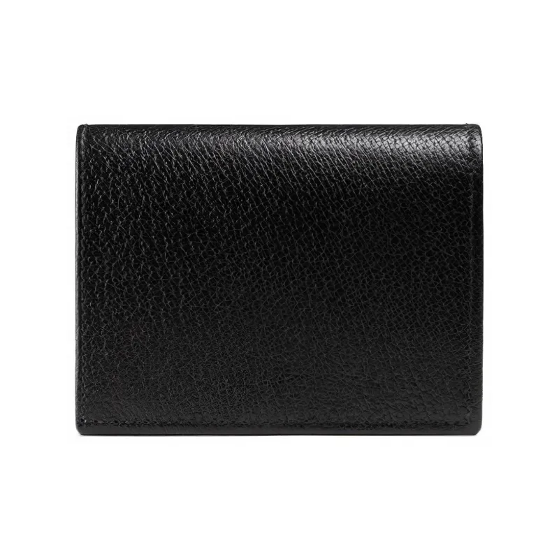 GUCCI Leather Card Slot, Card Holder, Wallet Small Size Women's Black-2