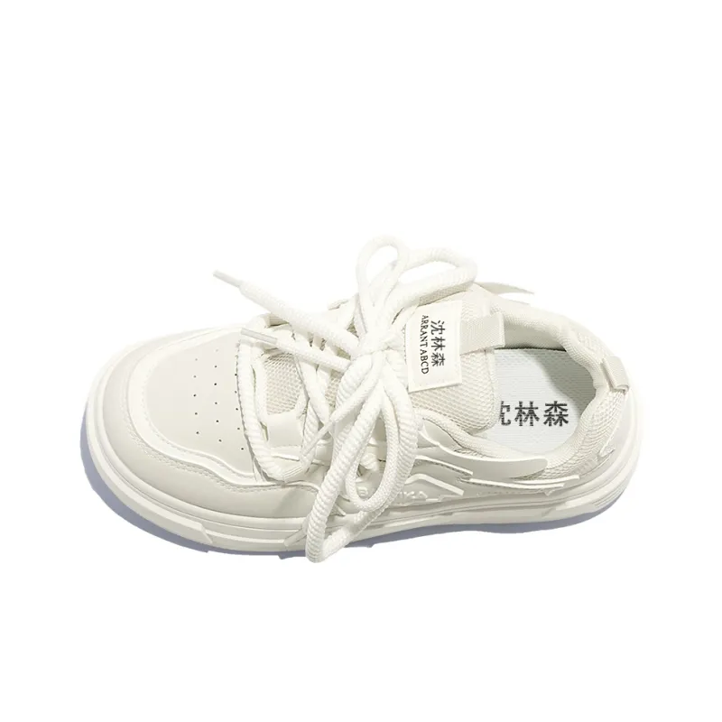 Shen Linsen Abrasion Resistant Slip Resistant Lightweight Low Top Skateboard Shoes Women's Beige-4