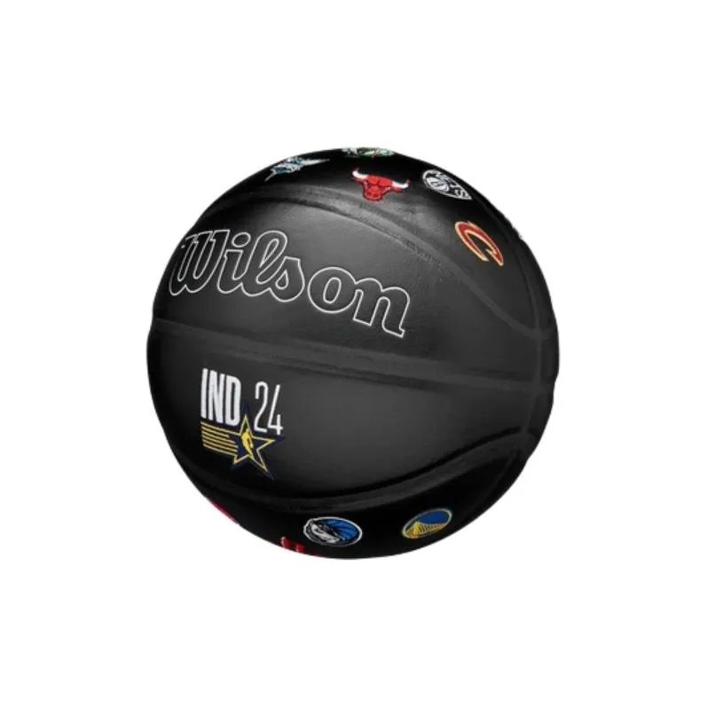 Wilson Genuine Leather Basketball Black Size 7 Ball Training Unisex-3