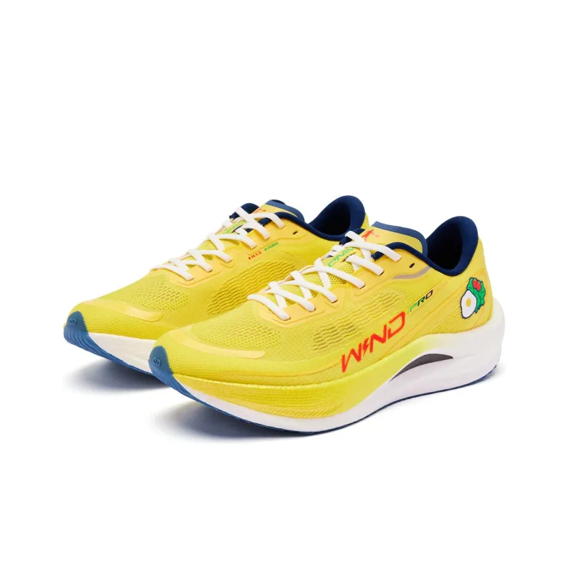 QIAODAN Strong Winds 2.0 PRO Running Shoes Men Low Top Sunlight Yellow/Midnight Blue-2