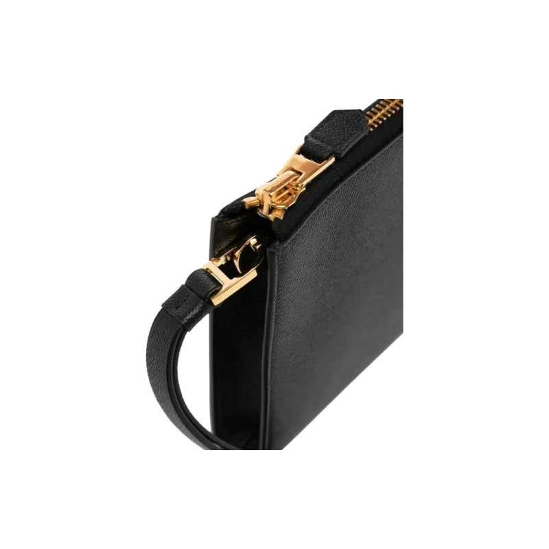 TOM FORD Calfskin Clutch Men's Black-2