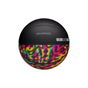Wilson Synthetic Leather Basketball Black Multicolor Size 7 Ball Training