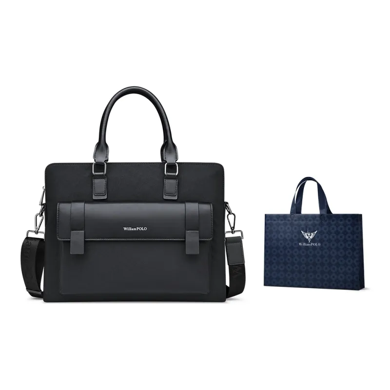WilliamPOLO Fabric Handbag Shoulder Bag Crossbody Bag Briefcases Large Size Men's Multicolor-5